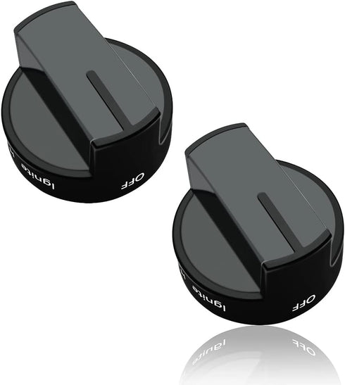 Reyhoar (2 Pack) W10339442 Gas Range Knob Black Replacement Part Fit for Whirlpool Range/Stove/Oven - Replaces WPW10339442 PS3507188